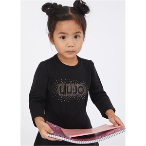 Abito in felpa con logo e strass - Liu Jo - Stili di Vita Baby Concept Store