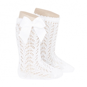 Calzino lungo traforato con fiocco - Condor - Stili di Vita Baby Concept Store