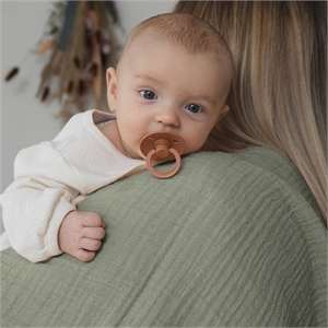 Mussola verde salvia cotone biologico 120X120 Bibs - Stili di Vita Baby Concept Stor