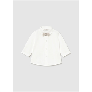 Camicia manica lunga con papillon neonato - Mayoral - Stili di vita Baby Concept Store