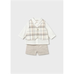 Completo pantaloncino e camicia con gilet neonatom - Mayoral - Stili di vita Baby Concept Store