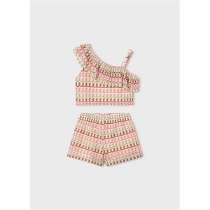 Completo shorts e top asimmetrico bambina - Mayoral - Stili di Vita Baby Concept Store