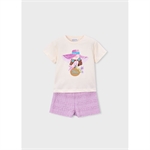 Completo shorts volant e t-shirt bambina - Mayoral - Stili di Vita Baby Concept Store