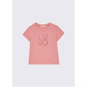 T-shirt con logo e strass bambina - Liu Jo - Stili di Vita Baby Concept Store