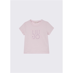 T-shirt con logo e strass bambina - Liu Jo - Stili di Vita Baby Concept Store