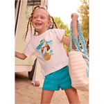 Completo shorts volant e t-shirt bambina - Mayoral - Stili di Vita Baby Concept Store