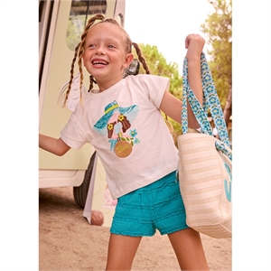 Completo shorts volant e t-shirt bambina - Mayoral - Stili di Vita Baby Concept Store
