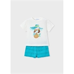 Completo shorts volant e t-shirt bambina - Mayoral - Stili di Vita Baby Concept Store