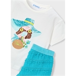 Completo shorts volant e t-shirt bambina - Mayoral - Stili di Vita Baby Concept Store